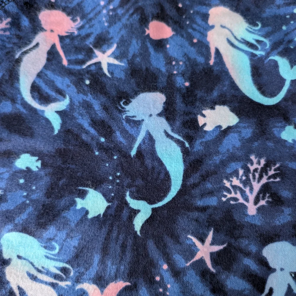 Set Of 4 Hand Crafted 100% Cotton Mermaid Wash Cloths